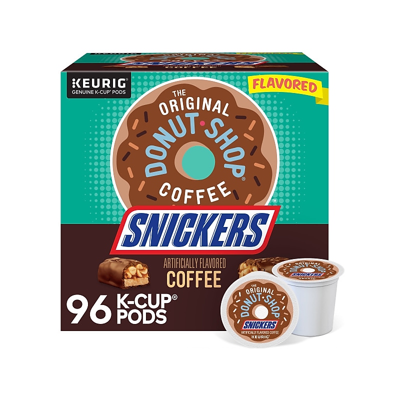 The Original Donut Shop Snickers Coffee Keurig® K-Cup® Pods, Light Roast, 96/Carton (5000367239CT) image 1