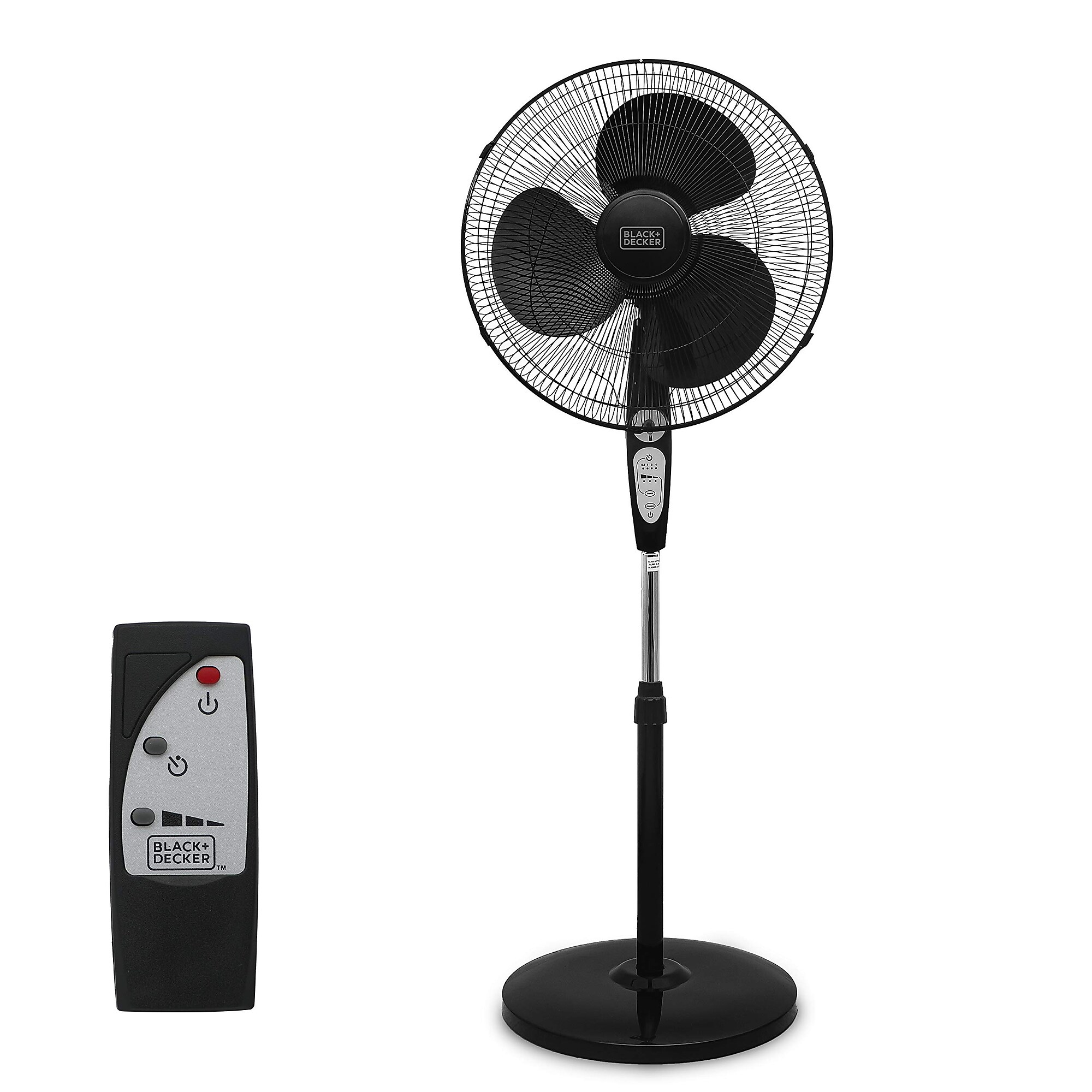 Black & Decker 18″ Oscillating Pedestal Fan, 3-Speed, Black (BFSR18″B) Sansujyuku sansujyuku.com