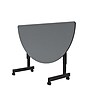 Correll Econoline 48"W x 24"D Adjustable Foldable Training Room Table, Laminate, With Wheels, Gray Granite (FTM2448TFHR15)~#|#~FBA82900-C719-49F1-A89118EB6238D8BD_sc7