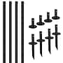 Excello Global Products Bistro Pole for String Lights, Black, 4/Pack (EGP-HD-0361)~#|#~FBA903AE-F2F8-49F6-B2AEE79632FE4636_sc7