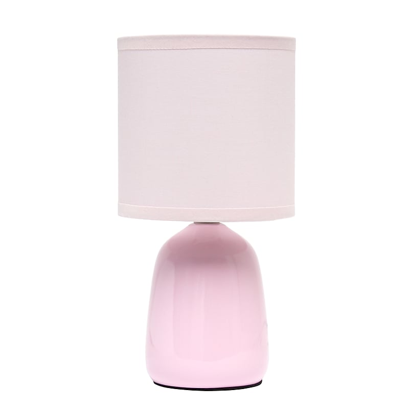 Simple Designs Table Lamp, Light Pink (LT1134-LPK) image 1