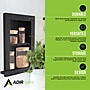 AdirHome Wood Bathroom Recessed Wall Shelf, 18" x 14.37" x 4.8", Black, 2/Pack (515-01-BLK-2PK)~#|#~FBB27998-9DCD-4BCB-80ACB8CDE75659A6_sc7