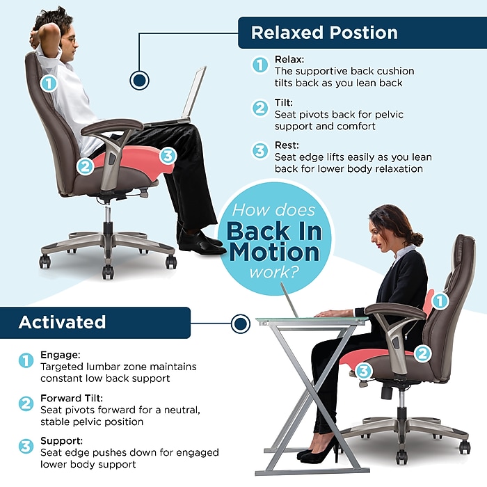 La-Z-Boy Caelan Ergonomic Faux Leather Swivel Task Chair, Dark