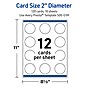 Avery Round Integrated Cards, Matte White, 100/Pack (19479370980)~#|#~FBC269CD-B251-4ED4-B7C2E9811089CCF6_sc7
