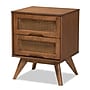 Baxton Studio Barrett 18.7"W x 15.7"D Wooden Nightstand with 2 Drawers, Walnut Brown (192-11298-HiT)~#|#~FBC3136D-27A4-4EA8-A85FDFCB55D46BA2_sc7