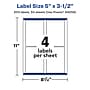 Avery Laser/Inkjet Multipurpose Labels,  5" x 3.5", White, 200 Labels/Box (94256)~#|#~FBC6F8F1-E474-45C4-90173DFDDD015CBF_sc7