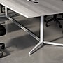 Bush Business Furniture 120W x 48D Boat Shaped Conference Table with Metal Base, Platinum Gray (99TBM120PGSVK)~#|#~FBD0F8AC-75FB-49BB-B09116F56B590B4A_sc7
