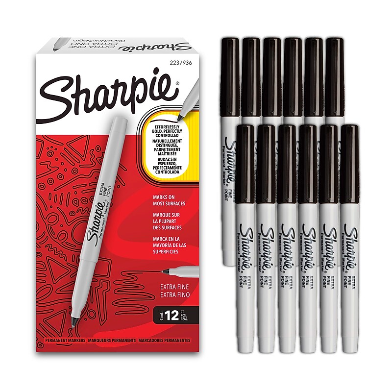 Sharpie Permanent Markers, Assorted Ink Color, 12/Box (2237936 ) image 1