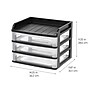 Iris Medium 3-Drawer Desktop Storage, Plastic, Black/Clear, 2/Carton (150181CT)~#|#~FBDB074F-1492-446E-9DD3A2DED5771DF5_sc7
