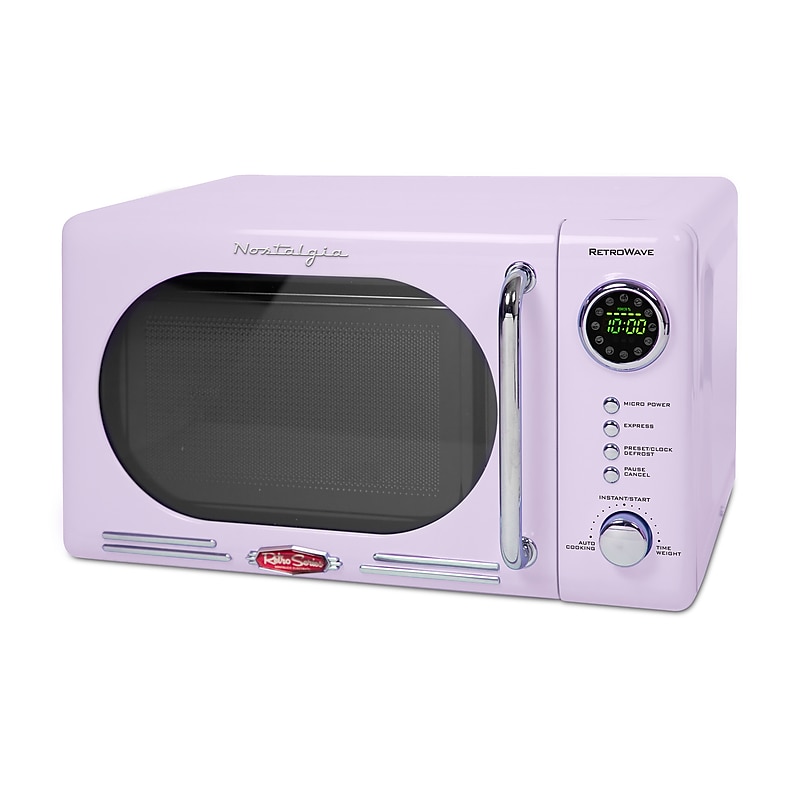 Nostalgia Retro 0.7 Cubic Foot Countertop Microwave, Lavender (NRMO7LV6A) image 1