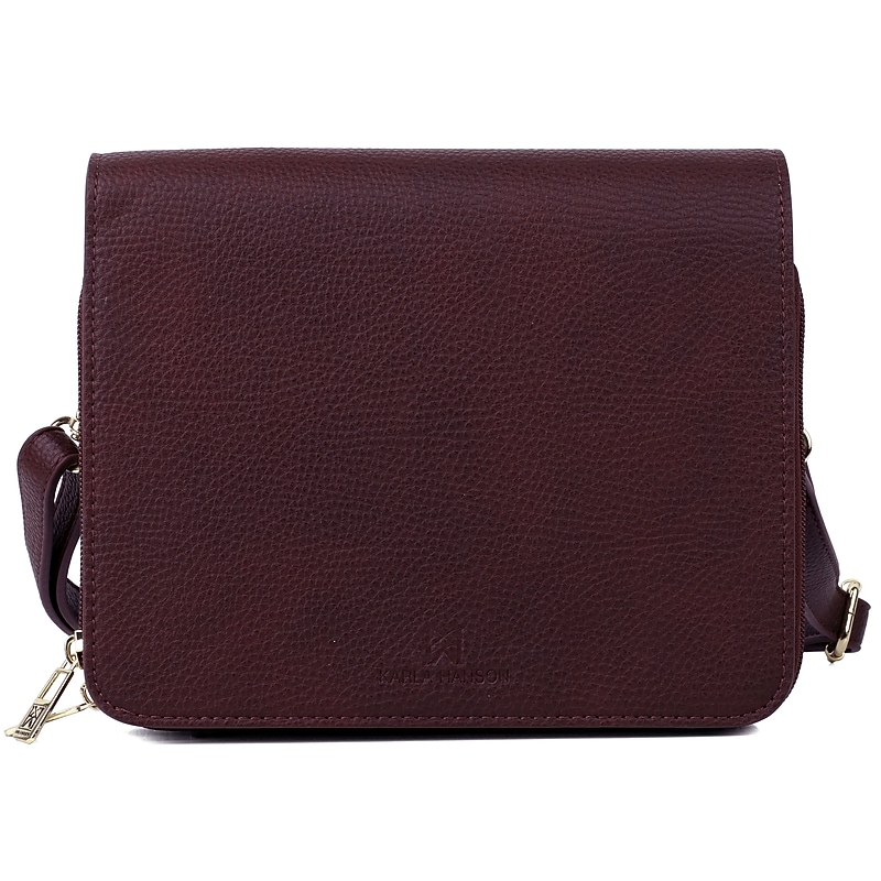 Karla Hanson Madison Faux Leather Cross-Body, Plum (22701PLUM) image 1