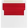 JAM Paper A8 Invitation Envelope, 5 1/2" x 8 1/8", White with Red Foil, 100/Pack (3243657d)~#|#~FBE2CDF3-057E-4D4A-BAF47D8A74D60226_sc7