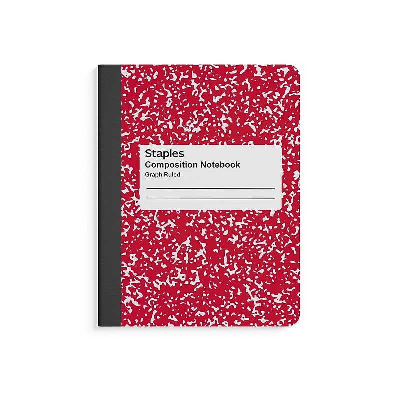 Staples® 1-Subject Composition Notebooks, 7.5" x 9.75", Specialty Ruled, 100 Sheets, Green (11624-CC) image 1