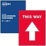 Avery Directional "This Way" Preprinted Floor Decals, 8" x 10.5", Red/White, 5/Pack (83091)~#|#~FBE4A35D-21F4-41DA-8CD27889E6ADA48F_sc7