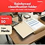 Staples Reinforced  Classification Folder, 3/4" Expansion, Letter Size, Manila, 50/Box (ST831099/831099)~#|#~FBE7C2B2-5EDD-44C8-905FFEBA519D4F06_sc7