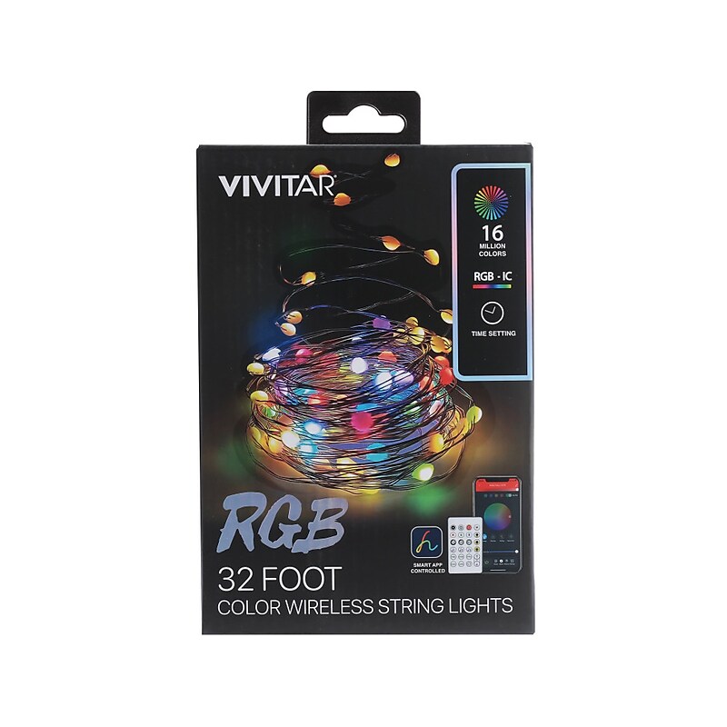 Vivitar Smart RGB Wireless String Light, Multicolor (LBX1032100-NOC) image 1