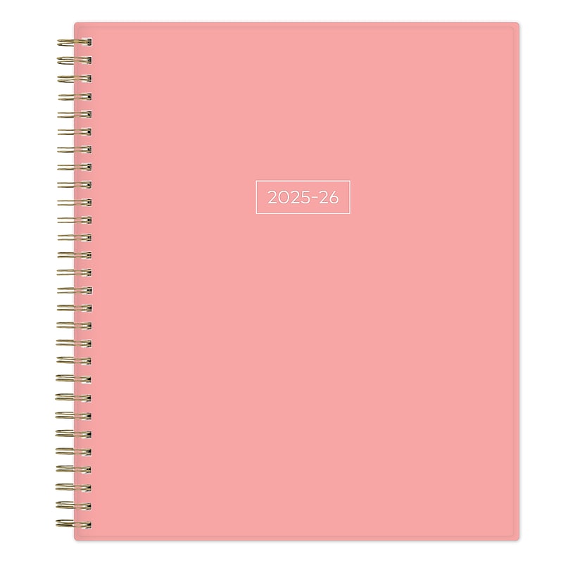 2025-2026 Blue Sky Romina 8" x 10" Monthly Planner, Plastic Cover, Pink (155408) image 1