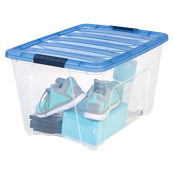 その他 RIA 10 BOX IRIS Stack & Pull 54 Qt. Latch Lid Storage Box, Clear (100242