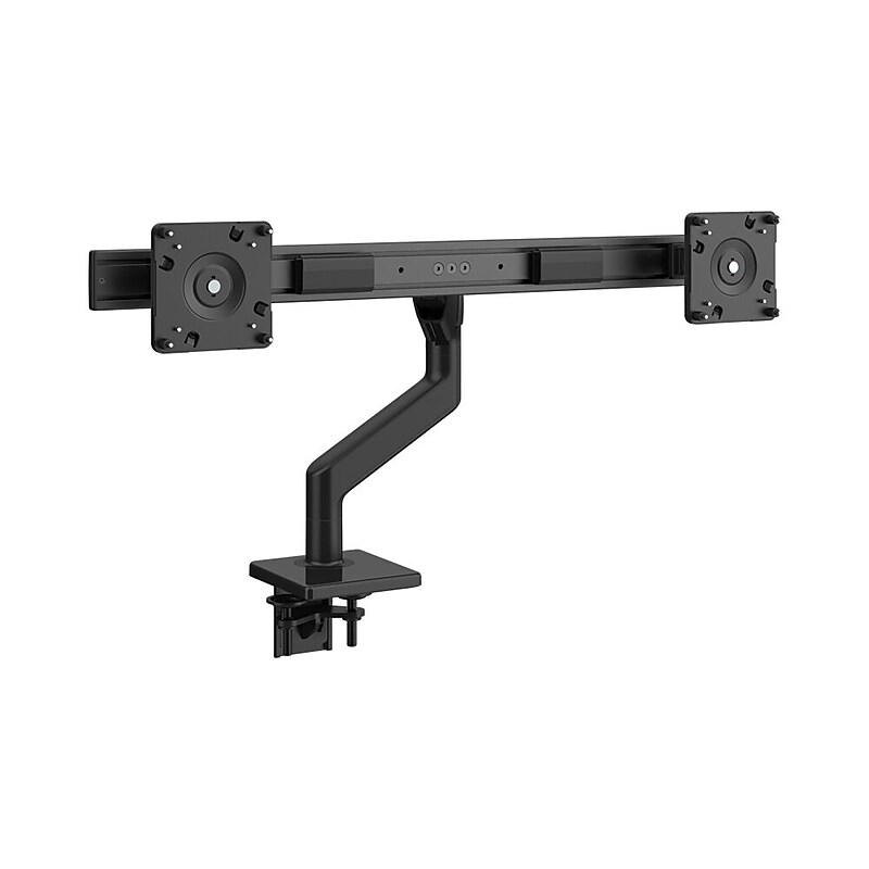Humanscale M8.1 Adjustable Dual Monitor Arm, Up to 28" Monitors, Black (M82CBB) image 1