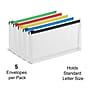 Staples Plastic File Pocket, Check Size, Assorted Colors, 5/Pack (TR51840)~#|#~FBFFBCB4-E0FA-4933-BBA524485DAEB8F9_sc7
