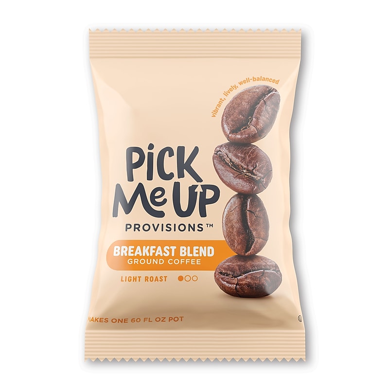 Pick Me Up Provisions™ Breakfast Blend Coffee Fraction Pack, Light Roast, 42/Carton (23737) image 1