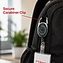 Staples Carabiner Name Tag Reel Clips, Smoke, Retractable Cord, Metal Carabiner Clip for Secure ID Badge Access, 10/Pack~#|#~FC051546-9B0E-45ED-BFFFDC419726319D_sc7