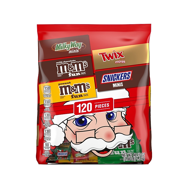 Mars Christmas Chocolate Candy, Assorted Flavors, 46.19 oz., 120 Pieces (466183) image 1