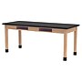 Diversified Woodcrafts PerpetuLab Book Compartment Rectangular Science Lab Table, 72" x 30", Oak (C7152BK30N)~#|#~FC110A4E-5C7A-4506-B43A196F9147C6BE_sc7