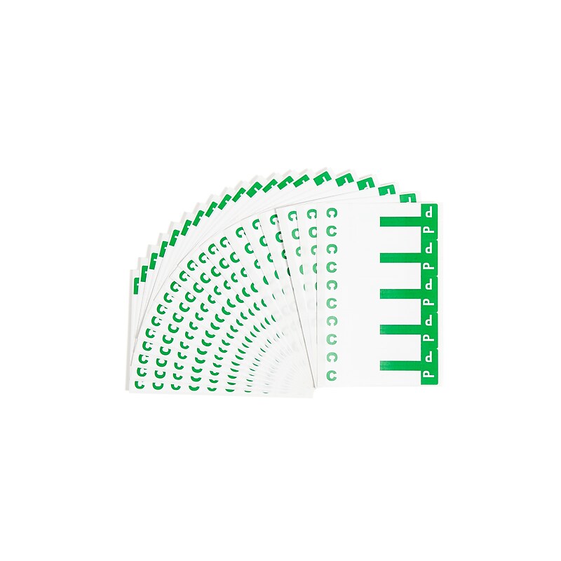 Smead AlphaZ NCC Color-Coded Name Labels, C&P, Label Sheet, Dark Green, 100/Pk (67154) image 1