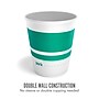 Perk™ Insulated Double Wall Paper Hot Cup, 10 oz., White/Teal, 40/Pack (PK59482)~#|#~FC145195-57C2-4B90-BCBE60B5D70F0FD5_sc7