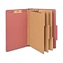 Staples 60% Recycled Pressboard Classification Folder, 3-Dividers, 3.5" Expansion, Legal Size, Brick Red, 20/Box~#|#~FC18625C-369C-4350-8BC4466DF1DACFCF_sc7