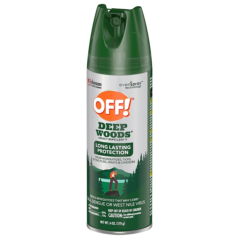 OFF! Deep Woods V Aerosol for Mosquitos, Alcohol Odor, 6 oz., 12/Carton (333242) image 1