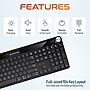 Delton KB90 Wireless Rechargeable Solar (Light) Powered Keyboard, Black (DKBSLR90)~#|#~FC1C046B-C6CC-4071-B99E5E96F453A94C_sc7