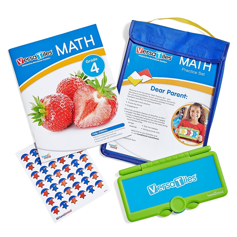 hand2mind VersaTiles Grade 4 Math Take Along Pack (H2M-84704) image 1