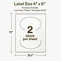 Avery Hemp Oval Laser/Inkjet Multipurpose Labels, 4" x 6", Off-White (16/Pack)~#|#~FC21660A-A01D-4FFD-BB093843AE9A75C8_sc7