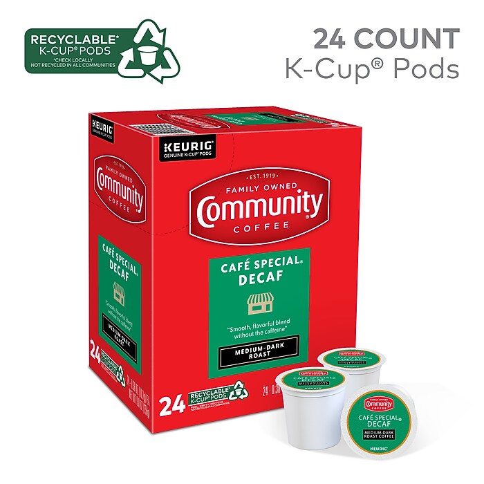 Coffee Cafe Special Community Coffee Dark Roast K Cups