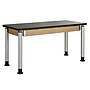 Diversified Woodcrafts Uplift! Hybrid ADA Rectangular Science Table, 54" x 24", Height Adjustable, Black/Oak (P8201K)~#|#~FC284616-DD17-47AF-9B18FC25F78FCE7E_sc7