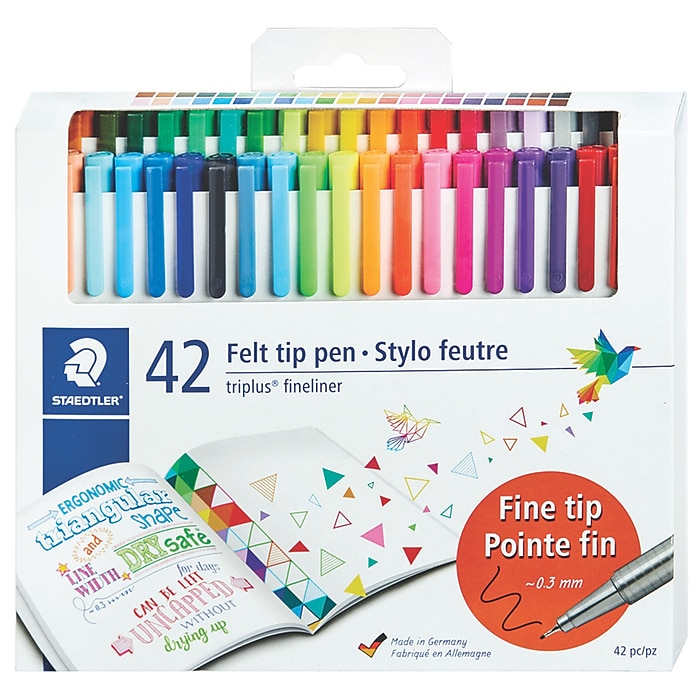 Staedtler Triplus Fineliner Washable Markers, 0.3mm Tip, Assorted