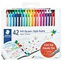 Staedtler Triplus Fineliner Washable Markers, 0.3mm Tip, Assorted Colors, 42/Pack (33436JBLU)~#|#~FC31DB5D-755B-491C-A4E02EE9EF9184A2_sc7