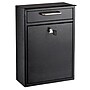 AdirOffice Steel Large Wall Mounted Drop Box Interoffice Mailbox, Key Lock, Black (631-04-BLK-PKG)~#|#~FC342972-279B-41DF-ACC4ED28B96C28B8_sc7