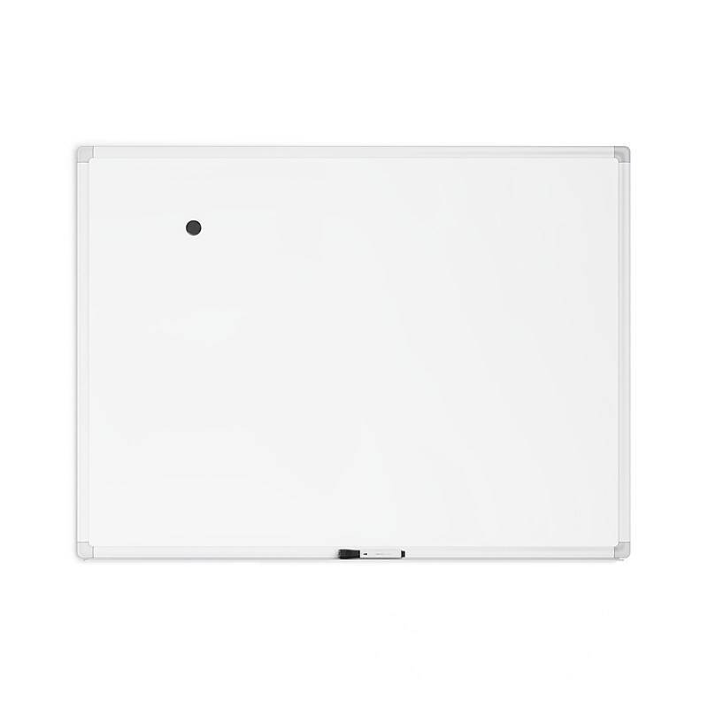U Brands Magnetic Porcelain Dry-Erase Whiteboard, Aluminum Frame, 4' x 3' (4900U00-01) image 1