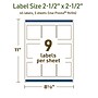 Avery Dissolvable Square Multipurpose Labels, 2.5" x 2.5", Off-white, 45/Pack (94104)~#|#~FC37E15A-E13F-41A9-92ACDDD8DA05AEAF_sc7