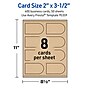 Avery Arched Business Cards, Matte Kraft Brown, 400/Pack (19479398943)~#|#~FC3F521A-C14C-4283-85A25E0180CC1EED_sc7