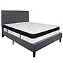 Flash Furniture Roxbury Tufted Upholstered Platform Bed in Dark Gray Fabric with Memory Foam Mattress, Queen (SLBMF31)~#|#~FC4060E7-674D-47F7-94D4BE0972ADE121_sc7