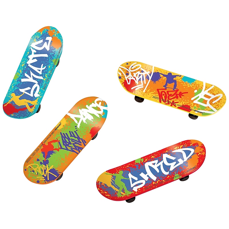 Party City Graffiti Finger Skateboards, Assorted Colors, 24/Pack (AM3902031-NS) image 1