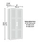 Sauder HomePlus 69"H Storage Cabinet with 4 Shelves, White (424001)~#|#~FC45B792-2E7F-4313-BFAEE668EAC208E0_sc7