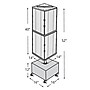 Azar 40" x 14" Pegboard Tower Floor Display on Metal Wheeled Base, White (701415-WHT)~#|#~FC47D1A9-92F6-423D-B734778F66D8AB0D_sc7