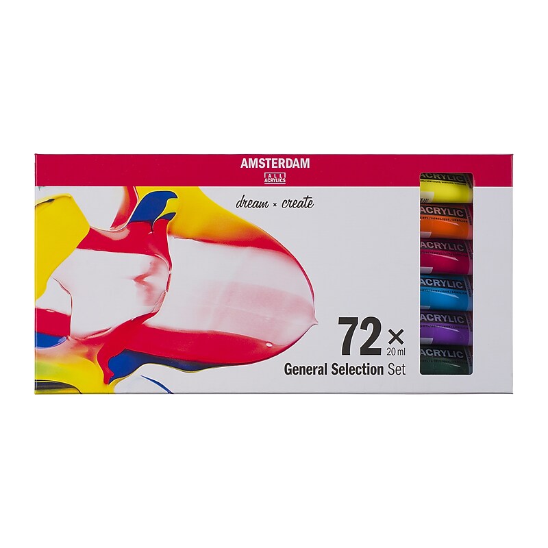 Amsterdam Standard Acrylic General Set, Assorted Colors, 20mL, 72/Set  (AMS17820473) image 1