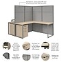 Bush Business Furniture Easy Office 2 Person L Cubicle Desk w/ Drawers, Natural Elm (EODH56SNE-03K)~#|#~FC498125-DC37-4999-AD44C43271F81F00_sc7