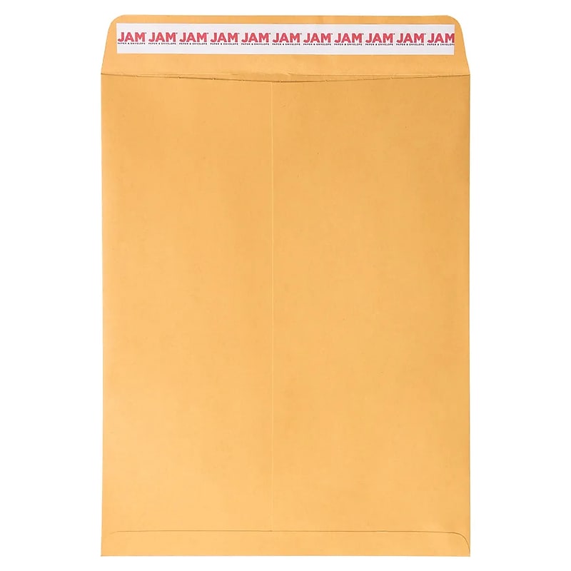 JAM PAPER Self Seal Catalog Envelopes, 10" x 13", Brown Kraft Manila, 100/Pack (13034233D) image 1